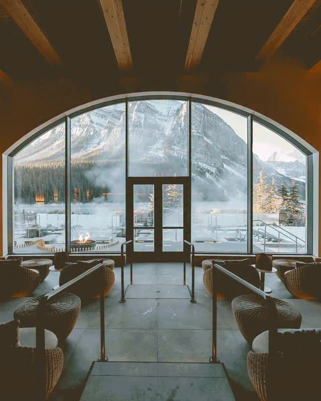 Instagram Reel, BASIN Glacial Waters spa at Fairmont Chateau Lake Louise